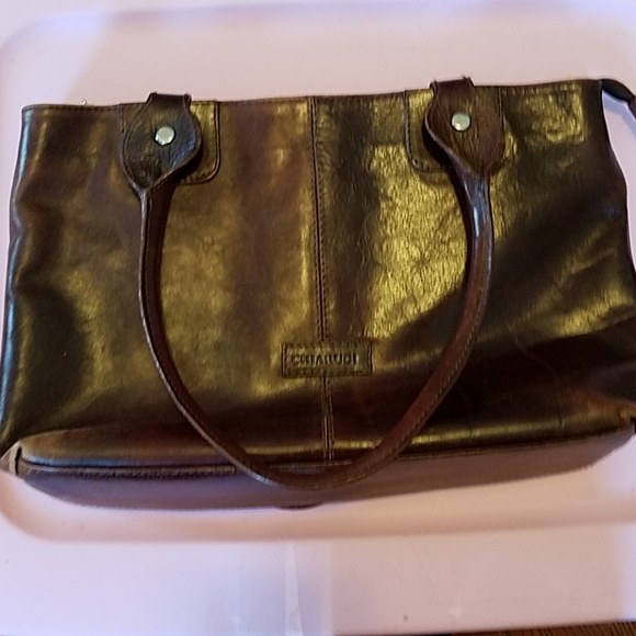 CHIARUGI Leather Hand Bag Brown Satchel  Shoulder - Picture 2 of 8